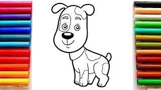Coloring for Kids with Doggie Dog - Coloring Pages with Markers