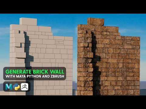 Generate brick walls with Maya and Python