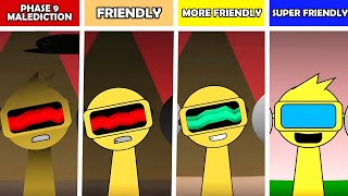 Sprunki Phase 9 Malediction Vs Friendly Vs More Friendly Vs Super Friendly