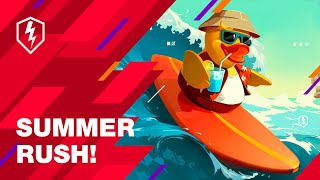 WoT Blitz. Summer Rush: Vacation Fun with the Scavenger and Big Wave camo!