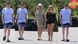 PAUL MCCARTNEY AND HIS WIFE NANCY SHEVELL WERE SPOTTED LEAVING THE BEACH IN THE HAMPTONS!!!