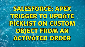 Salesforce: Apex trigger to update picklist on custom object from an activated order