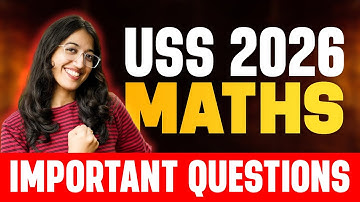 USS MATHS 2026 | Important Questions | Exam Winner