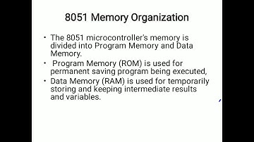 8051 Microcontroller Memory Organization