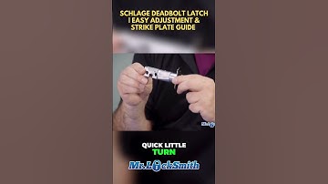 Schlage Deadbolt Latch | Easy Adjustment & Strike Plate Guide