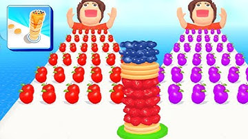MAX LEVEL IN Pancake Run I All Levels iOS, Android Mobile Gameplay level (193-195 )@AtharvGamingTV ​