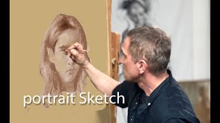 :  Portrait Sketch Russian Master Portrait --  Nikolai Blokhin