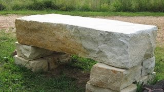 Stone Garden Bench