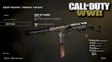 Call of Duty WWII MP40 Son Of Mars Gameplay