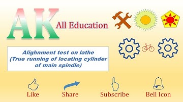 True running of Locating cylinder of main spindle in Lathe alignment Test in hindi