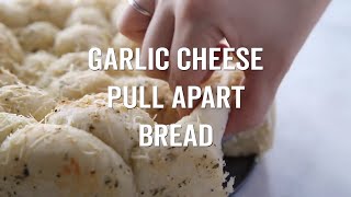 Garlic Cheese Pull Apart Bread made with frozen dough