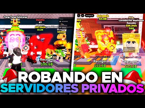 ROBANDO en SERVIDORES PRIVADOS y jugando DUELOS vs ESTAFADORES en STEAL a BRAINROT