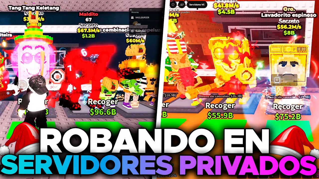 ROBANDO en SERVIDORES PRIVADOS y jugando DUELOS vs ESTAFADORES en STEAL a BRAINROT