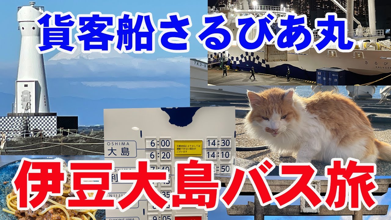 東海汽船さるびあ丸で行く伊豆大島路線バスの旅　2022.12.23～25