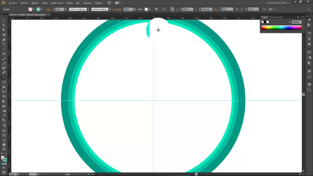 Crear un reloj en Adobe  Illustrator
