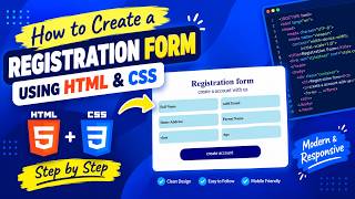 how to create a register form using html and css