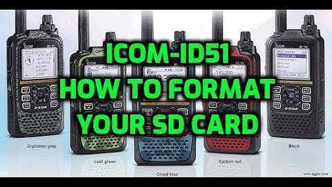 ICOM ID-51  HOW TO FORMAT YOUR SD CARD IN THE RADIO