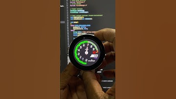 Auto Gauge HMI on @viewedisplay ESP32-S3 AMOLED 1.5” display with button and rotary using LVGL