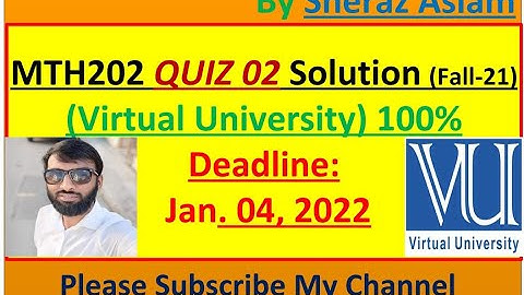 MTH202 Quiz 2 Solution ONLINE 100% (Virtual University) || Discrete Mathematics