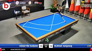 BURAK HAŞHAŞ vs HÜSEYİN KABAN | 3 BANT BİLARDO 1.LİG PLAY-OFF FİNAL 1/8 ANKARA - billiards