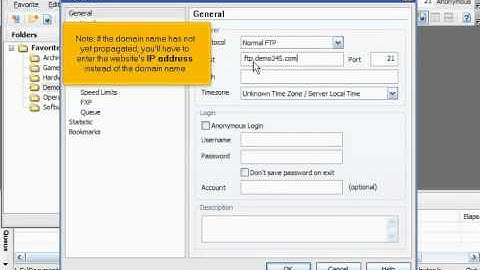 Configuring your website in SmartFTP