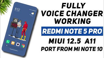 Fully Voice Changer Working On Redmi Note 5 Pro | MIUI 12.5 Android 11 Port From Mi Note 10