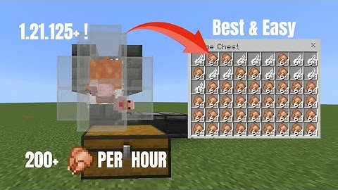 Automatic Chicken Farm Minecraft Bedrock 1.21.+ Tutorial! (MCPE/Xbox/PS4/Nintendo Switch/Windows 11)