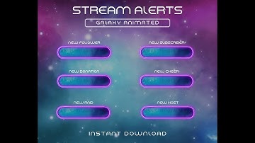 Twitch Stream Alerts – Galaxy Theme Animated Alerts for OBS & More