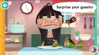 Toca kitchen 2 funny🤪😹 kids video simulator game video #1🤪🍠🧅🍗 screenshot 3