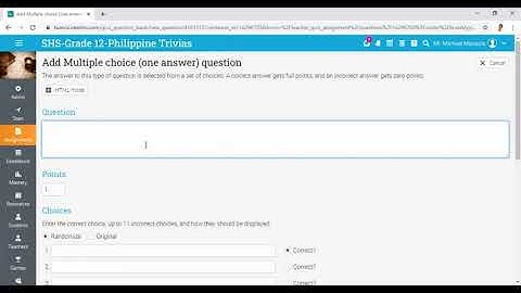 TEACHERS VIDEO - HOW TO CREATE QUIZ EXAMS USING THE LMS ONLY
