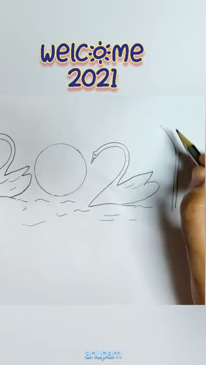 Welcome 2021 | Happy New Year 2021 || Very easy Drawing #shorts