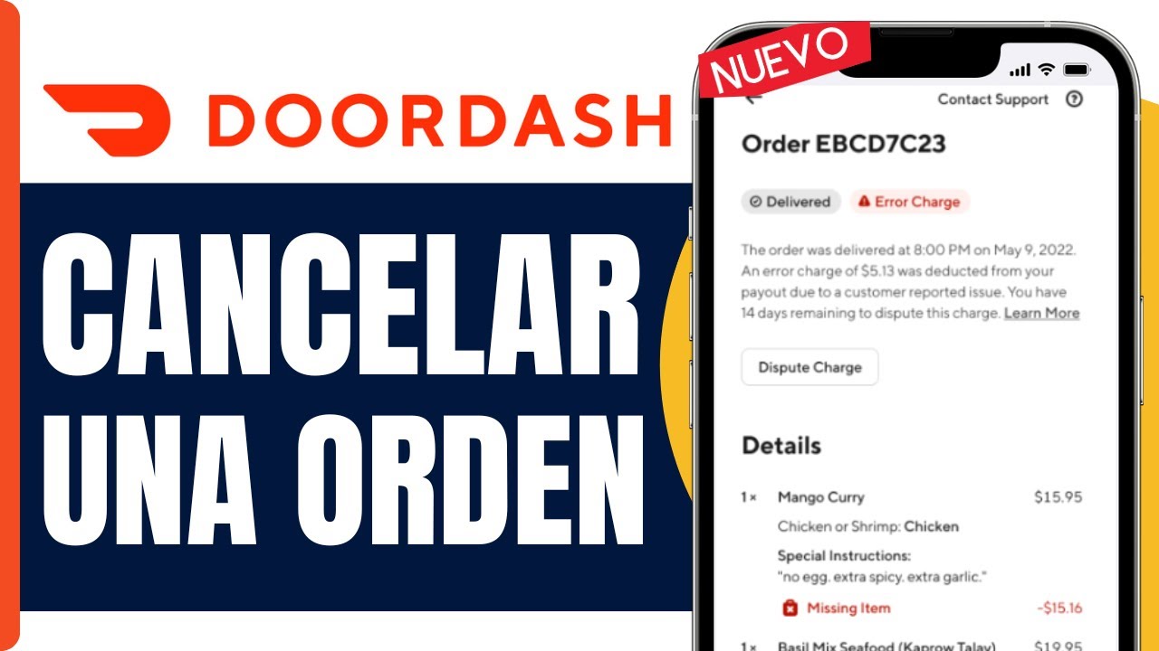 Como Cancelar Una Orden En Doordash ( En 2024 ) - YouTube