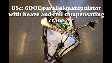 6DOF parallel manipulator with heave and roll compensating crane