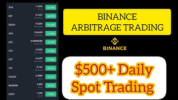 How to make $500+ daily through #Binance Arbitrage trading on spot.