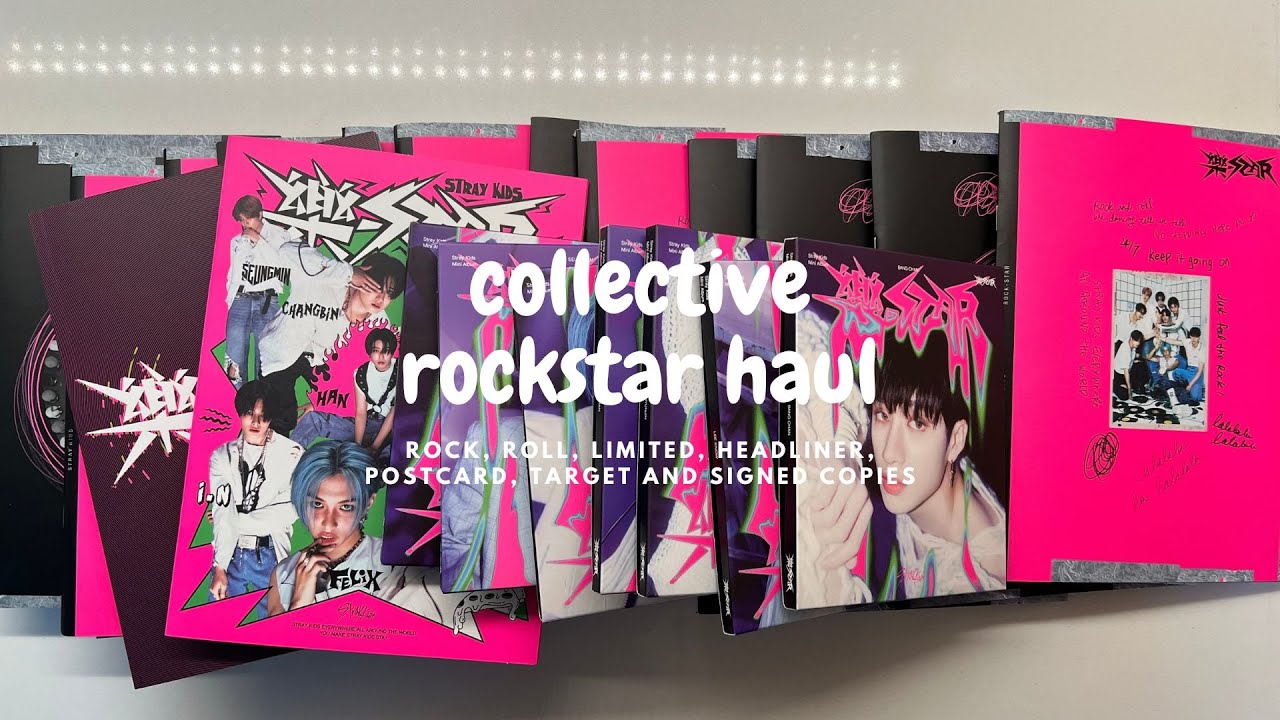 Stray Kids Rock-Star album Unboxing! Rock, Roll, Postcard and