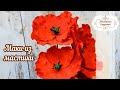 🌺Маки из мастики / Сахарные маки / Мастер-класс по сахарным цветам🌸