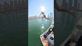 Jumping off yachts in Dubai in Bullet time! @insta360