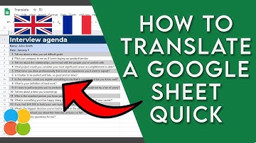 HOW TO TRANSLATE EVERYTHING IN A GOOGLE SHEETS