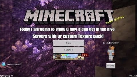 HOW TO JOIN THE HIVE WITH YOUR ON TEXTURE PACK!!!!! | Ps4/Xbox
