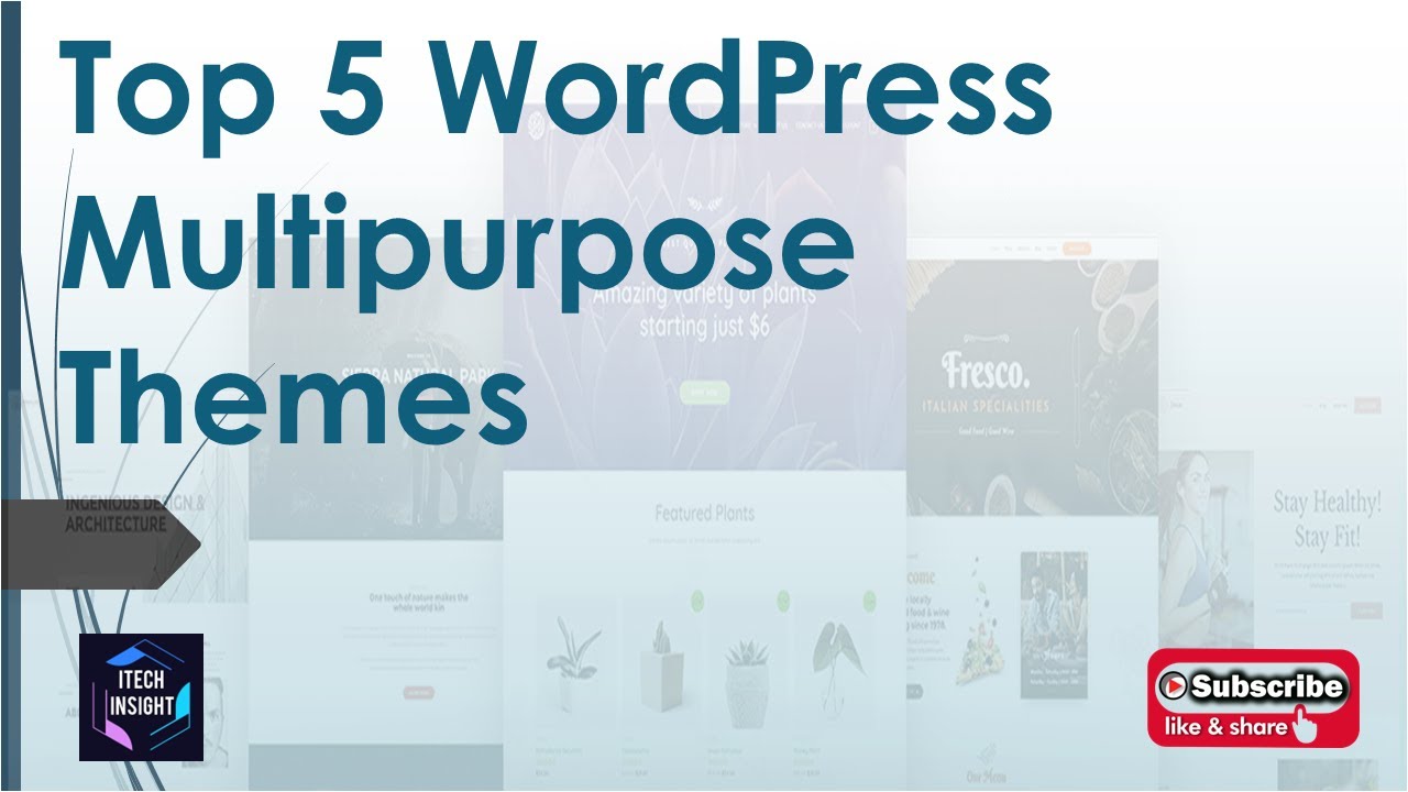 Top 5 WordPress Multipurpose Themes | iTech Insight - YouTube