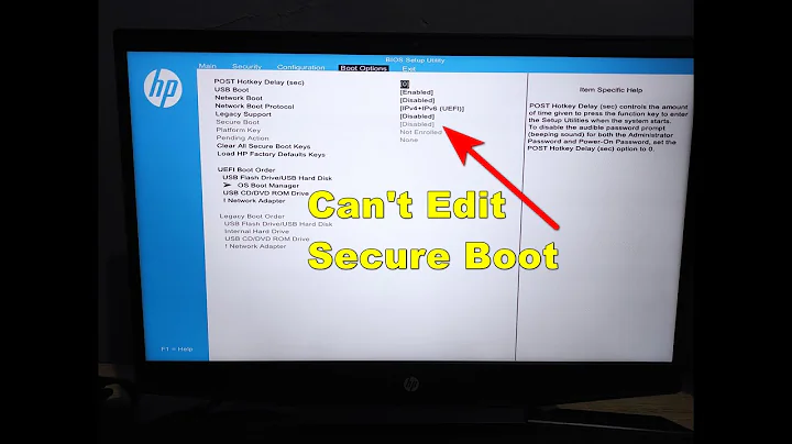 Secure Boot Grey Out on HP Laptop [Solved]