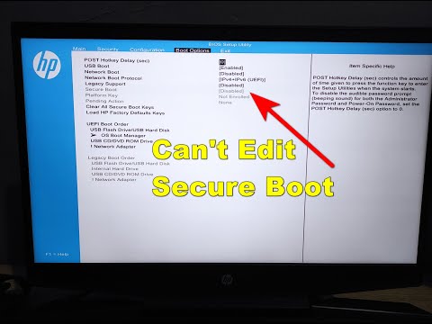 Secure Boot Grey Out on HP Laptop [Solved]