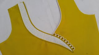 kurti or blouse ke liye simple neck design / neck design for suit and blouse @sajiddesigns
