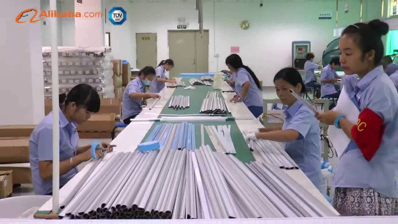 Tube Production line- T8 and T5 led bulb 4 ft - YouTube