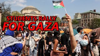 LIVE From Gaza Student PROTESTS Outside NYC Colleges