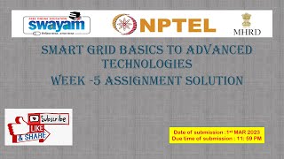 Famous NPTEL course Smartgrid: Basics to Advanced Technologies  Week 5 Assignment Solution Net Worth