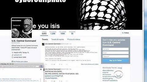 U.S. military Twitter account hacked