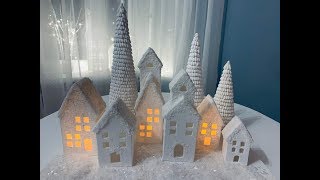 Украсила люстру к Рождеству + DIY домиков! Decorated the chandelier for Christmas +DIY houses
