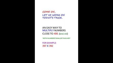 86. Multiply numbers less than 400 but greater than 300 #mathstricks #matheducation #math