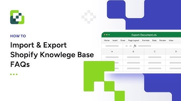 Import and Export Shopify Knowledge Base FAQs with Altera (Matrixify compatible)